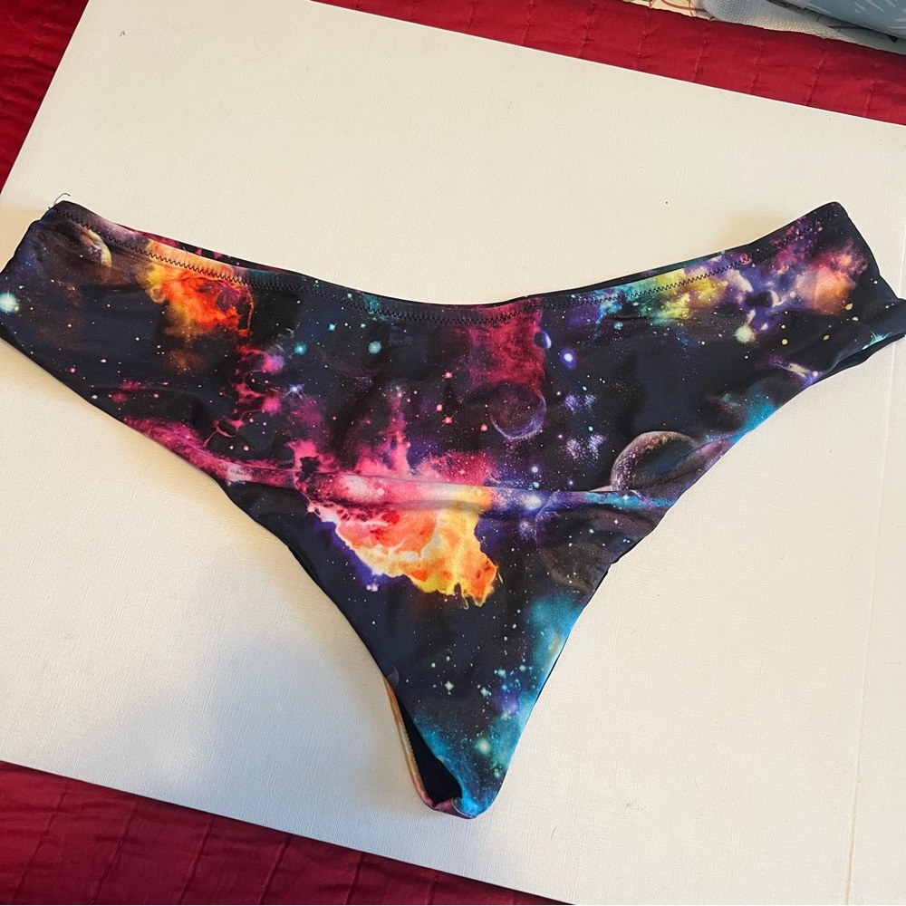 Curvy Beach Galaxy Cheeky Bikini Bottom